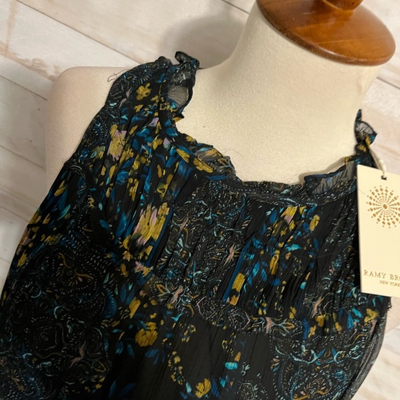 NWT Ramy brook Camilla silk mini dress size L - Picture 4 of 11